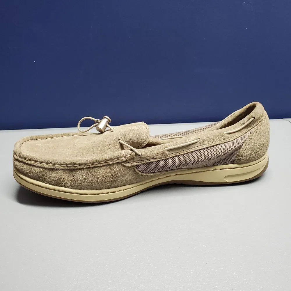 SPERRY Top Spider Nautical Boat Shoes Womens Size 10 Gray‎ Suede Slip On 9453333